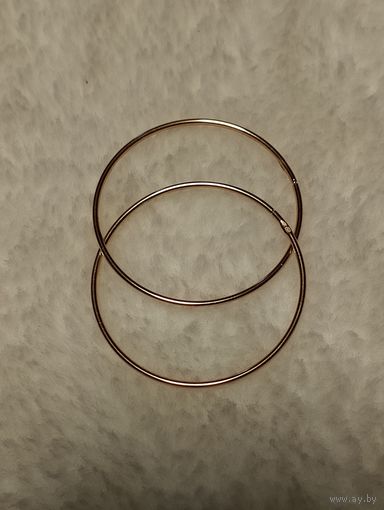 Позолоченные серьги кольца