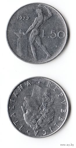 50 лир Италия 1972 года