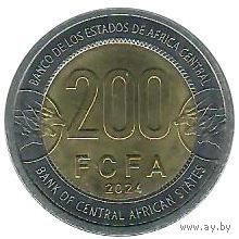 Центральная Африка (BEAC) 200 франков, 2024 UNC