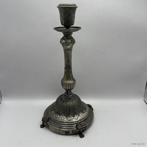 Подсвечник посеребренный в стиле барокко. Англия. 3777