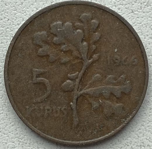 Турция 5 курушей 1966 г.