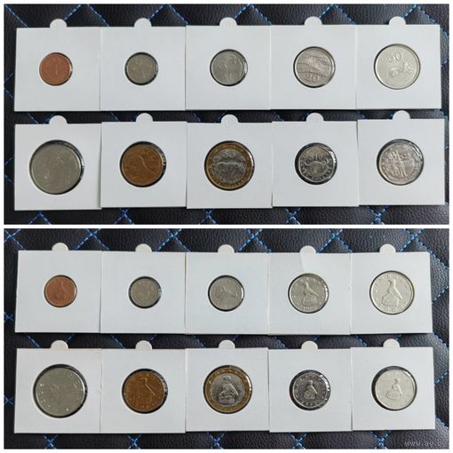 Распродажа !!! Зимбабве 10 монет (1, 5, 10, 20, 50 центов, 1, 2, 5, 10, 25 долларов) 1997-2003 гг. UNC