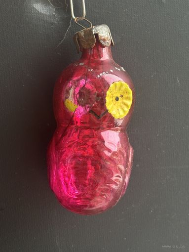 Ёлочная игрушка сова СССР