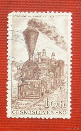 Чехословакия. Паровоз. ( 1 марка ). 6-5.