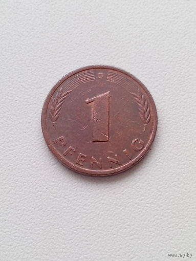 1 пфенниг 1990 г. (D) Германия.