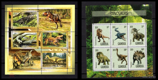 Серия блоков ФАУНА ДИНОЗАВРЫ      MNH