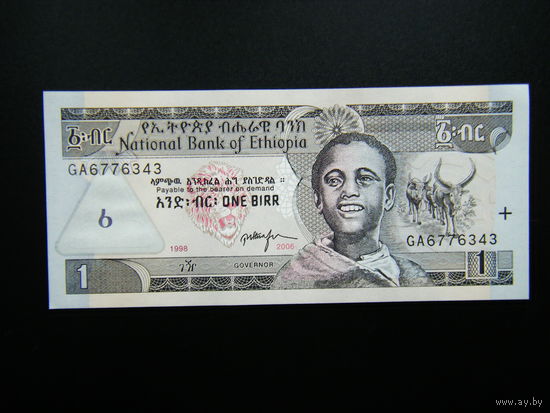 Эфиопия 1 бырр 2006г. UNC