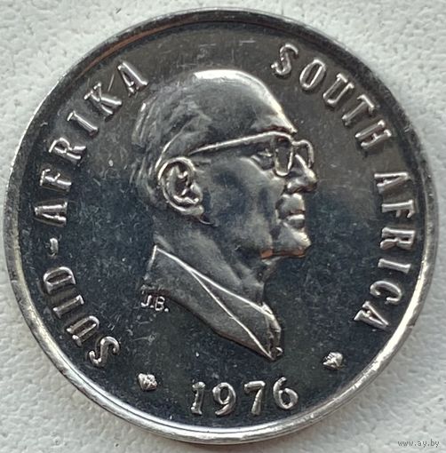 ЮАР 5 центов 1976 г. Окончание президентства Якобуса Йоханнеса Фуше. Из набора. Состояние!