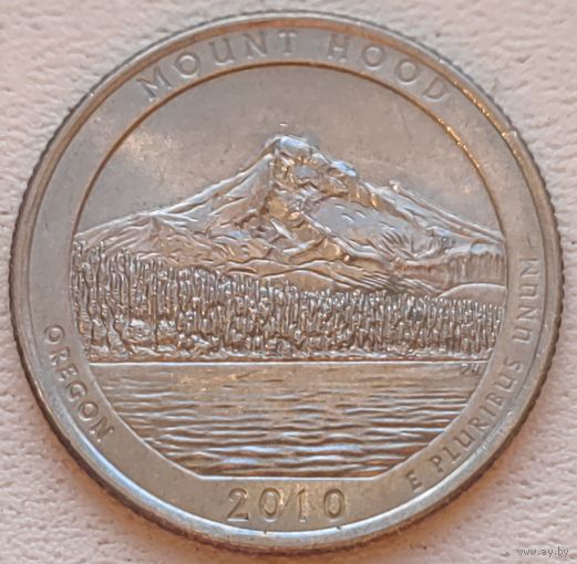 США 25 центов (квотер) 2010 Р Mount Hood Oregon