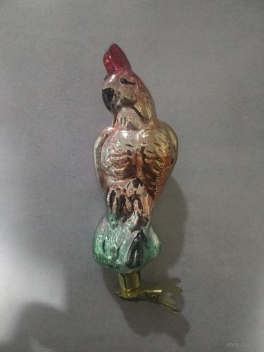 Елочная игрушка СССР попугай