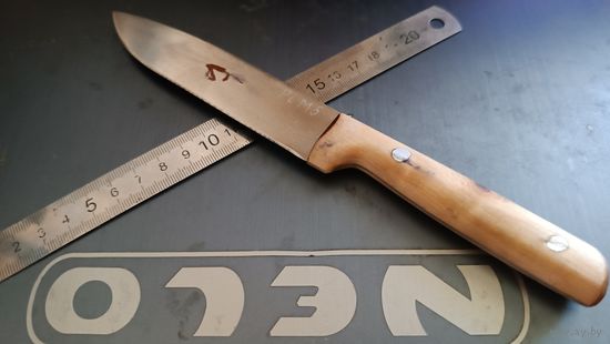 Продам нож из коллекции. .Клинок "быстрорез" Р6М5 ТВЁРДОСТЬ 65 Роквелл  ( мехпила производства СССР, С ЗАВОДСКОЙ ЗАКАЛКОЙ гост