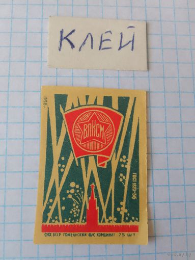 Спичечные этикетки ф.Гомель. 40 лет ВЛКСМ. 1958 год