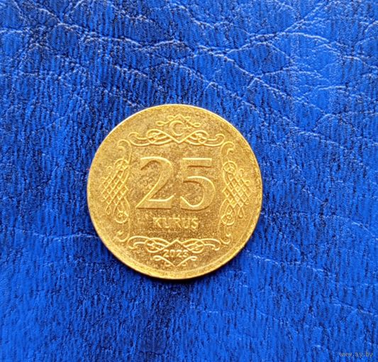 Турция 25 куруш 2023 г. жёлтая