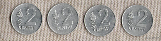 Литва 2 цента 1991 год