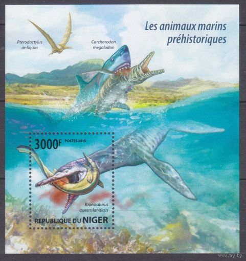 2015 Нигер 3429/B429 Доисторические морские животные 12,00 евро
