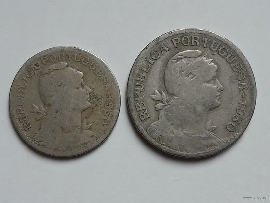 Монеты Cabo Verde, 50 сентаво и 1 эскудо, 1930 год, одним лотом.