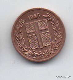 1 эйре  1946  Исландия.