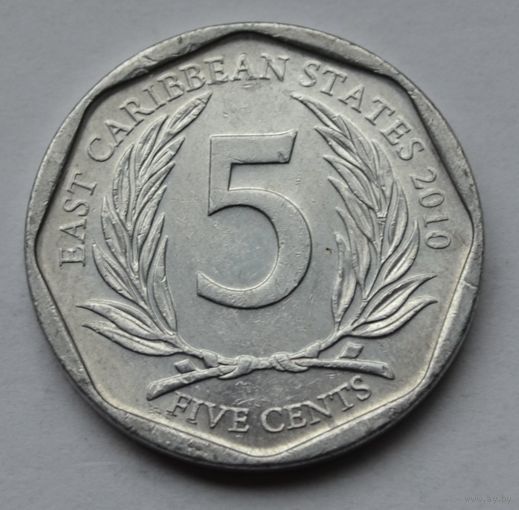 Восточные Карибы, 5 центов 2010 г.