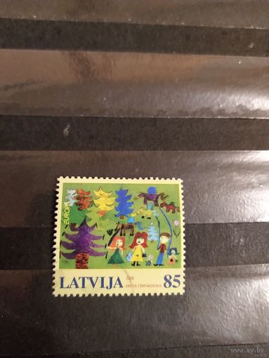 2006 Латвия мих674 оценка 3 евроЕвропа ЦЕПТ рисунки детей искусство выпускалась одиночкой (3-10)