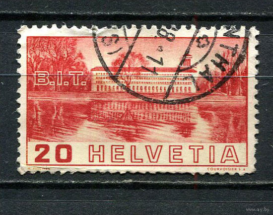 Швейцария - 1938 - Архитектура 20С - (есть надрыв) - [Mi.321] - 1 марка. Гашеная.  (Лот 100Fd)-T25P11