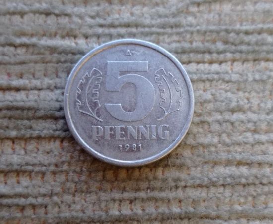 Werty71 Германия ГДР 5 пфеннигов 1981 А
