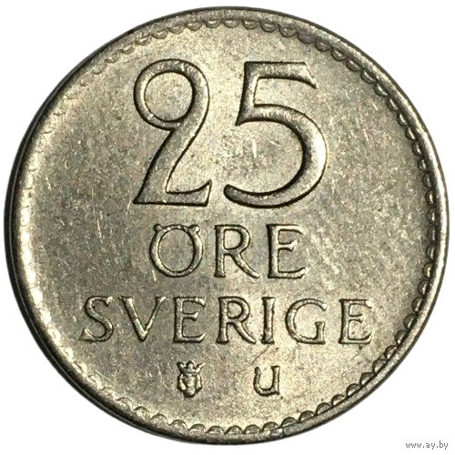 Швеция 25 эре, 1963