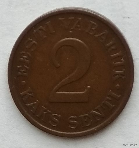 Эстония 2 цента (сенти) 1934 г.