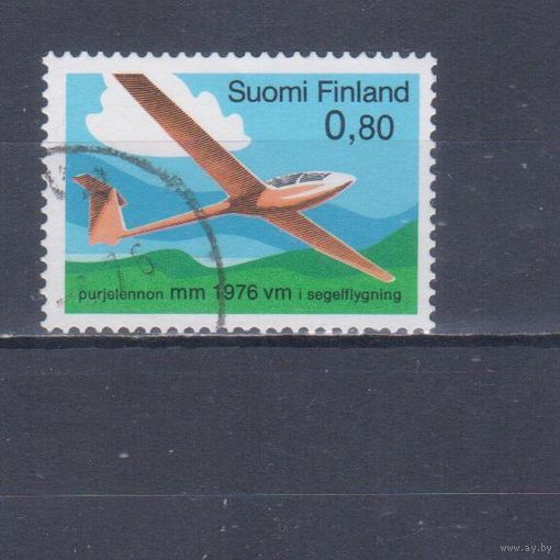 [443] Финляндия 1976. Авиация.Планер. Одиночный выпуск. Гашеная марка.