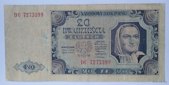 20 злотых 1948г, с 1 рубля (распродажа коллекции).