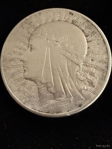 10 злотых 1932 г. Полония. Ядвига.  Польша.  Серебро