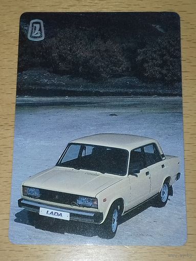 Календарик пластиковый 1991 Внешторг ВАЗ Тольятти LADA Пластик