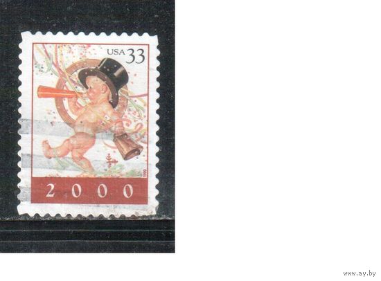 США-1999 (Мих.3241) , гаш., Новый 2000 год(одиночка),