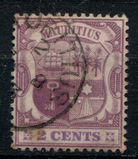 Британские колонии - Маврикий - 1900г. - герб, 2 с - 1 марка - гашёная. Без МЦ!
