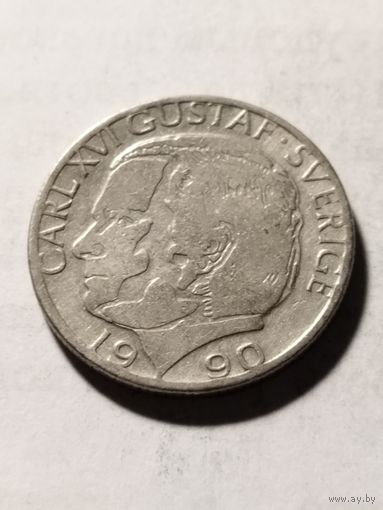 Швеция 1 крона 1990