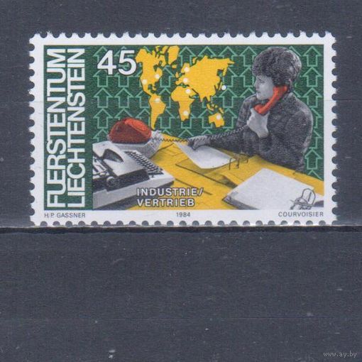 [1415] Лихтенштейн 1984. Профессии.Офисный работник. MNH
