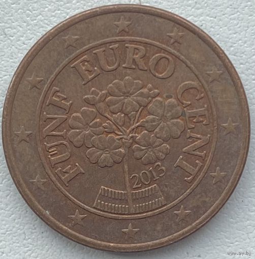Австрия 5 евроцентов 2013 г.