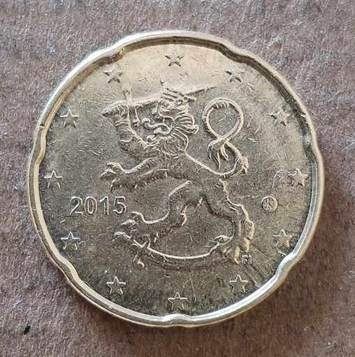 Финляндия 20 евроцентов 2015 г., KM# 127