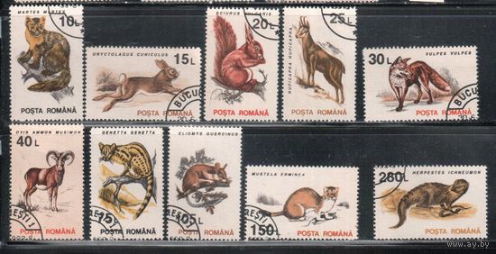 Румыния-1993, (Мих.4901-4910) гаш.  , Фауна, (полная серия)