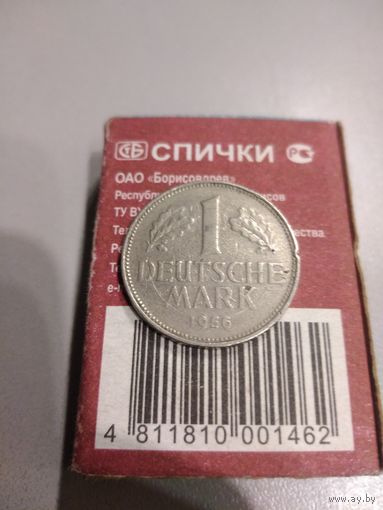 1 дойч марка 1956 г. Германия (D)