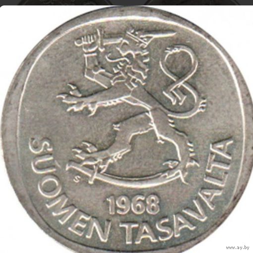 Финляндия 1 марка 1968