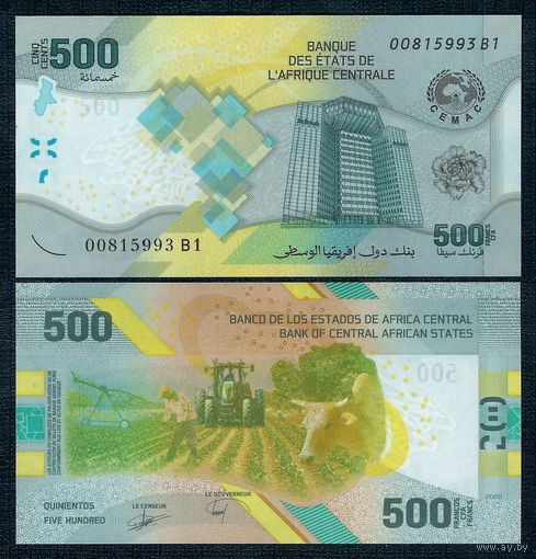 Центрально-Африканские штаты, 500 франков 2021 год, UNC