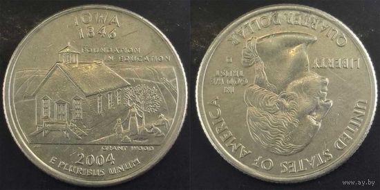 25 центов(квотер) США 2004г D, Айова