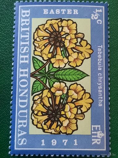 Гондурас 1971. Британская колония. Флора. Tabebuia Chrysantha