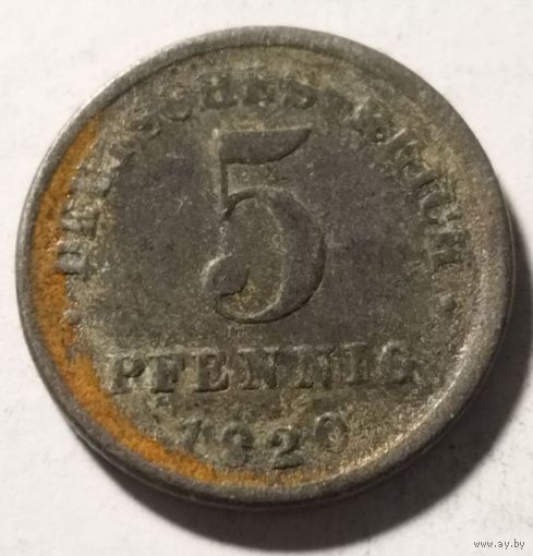 Германия 5 пфенинг 1920