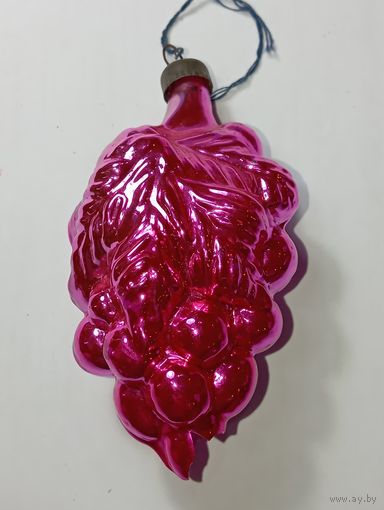 Ёлочная игрушка -  Виноград , СССР. , брак