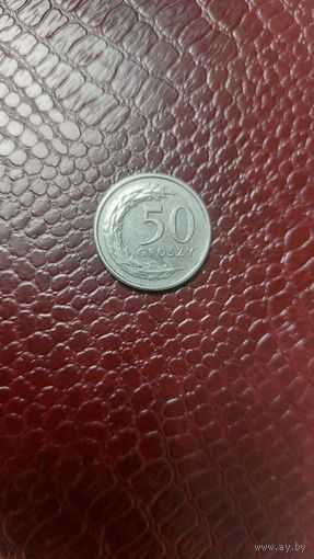 Монета 50 грошей 2017г. Польша. Хорошая!