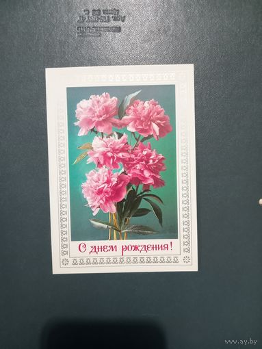 Открытка "С Днем рождения" худ. Г.Костенко 1976г. чистая