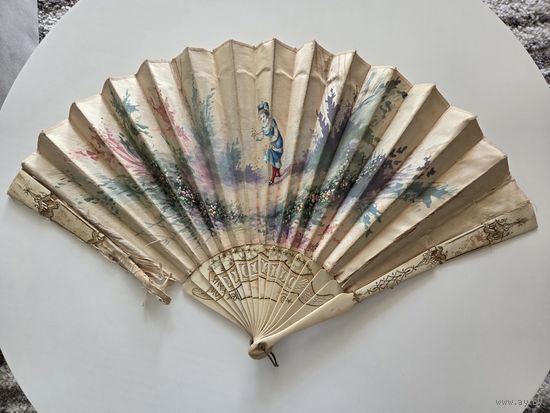 Антикварный Испанский Веер конец XIX века