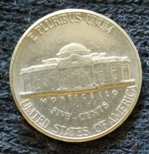США 5 центов 1995 год, "Jefferson Nickel"(1946-2003), "Р" , KM# A192