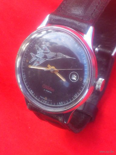 Часы СЛАВА 2414  Миг 29 Истребитель из СССР, РЕДКИЕ